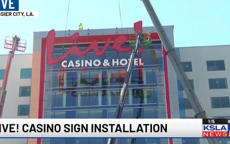 Live! Casino hosts event for sign installation at new Bossier City casino & hotel